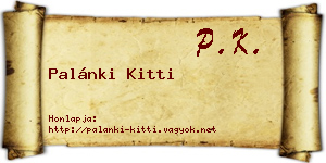 Palánki Kitti névjegykártya